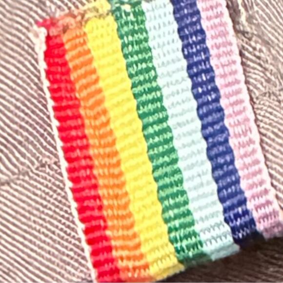 NWT Rainbow Gay Pride Gray Unisex Shorts with rainbow on sides Size M - Picture 4 of 10